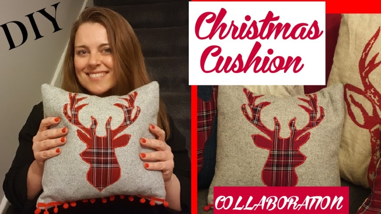 Christmas Cushion / Throw Pillow DIY *Collaboration*