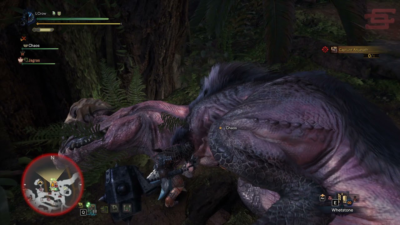 Low Rank Anjanath Hunt w/ Hammer | Monster Hunter World Gameplay