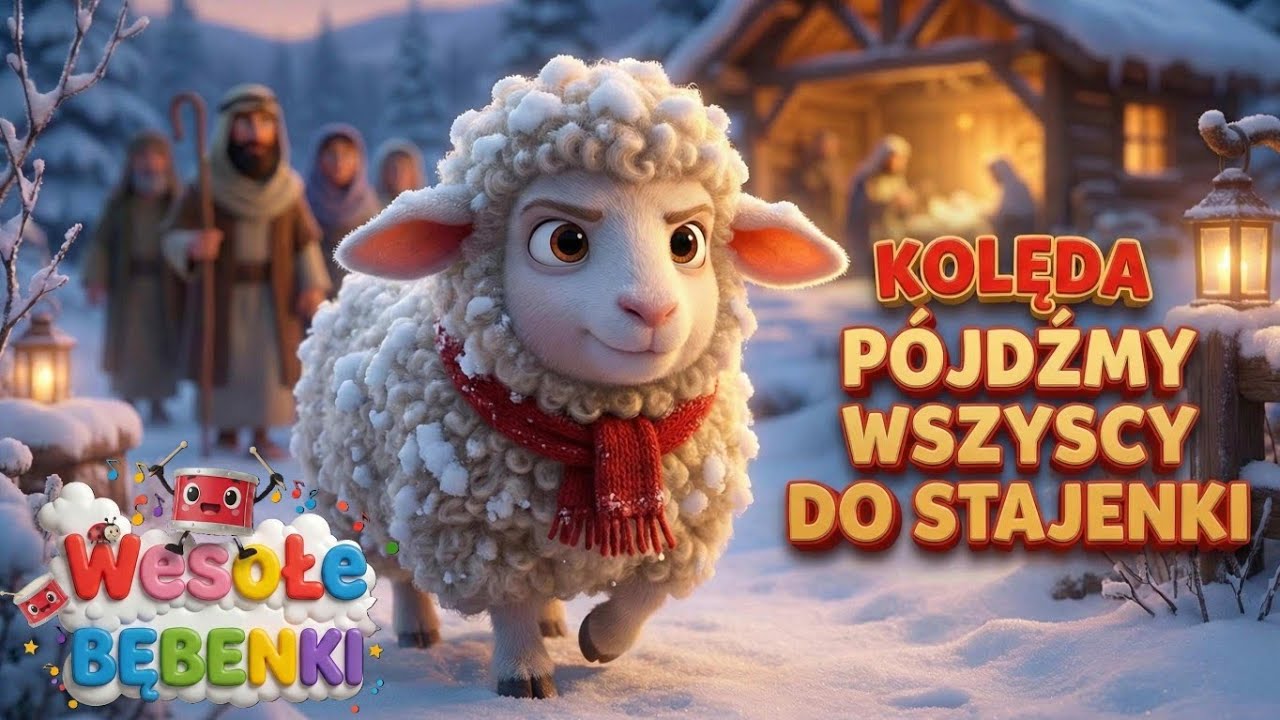 🎶 PÓJDŹMY WSZYSY DO STAJENKI 🌟 KOLĘDA DLA DZIECI Z TEKSTEM 🎶 Kolędy 🌟 Wesołe Bębenki