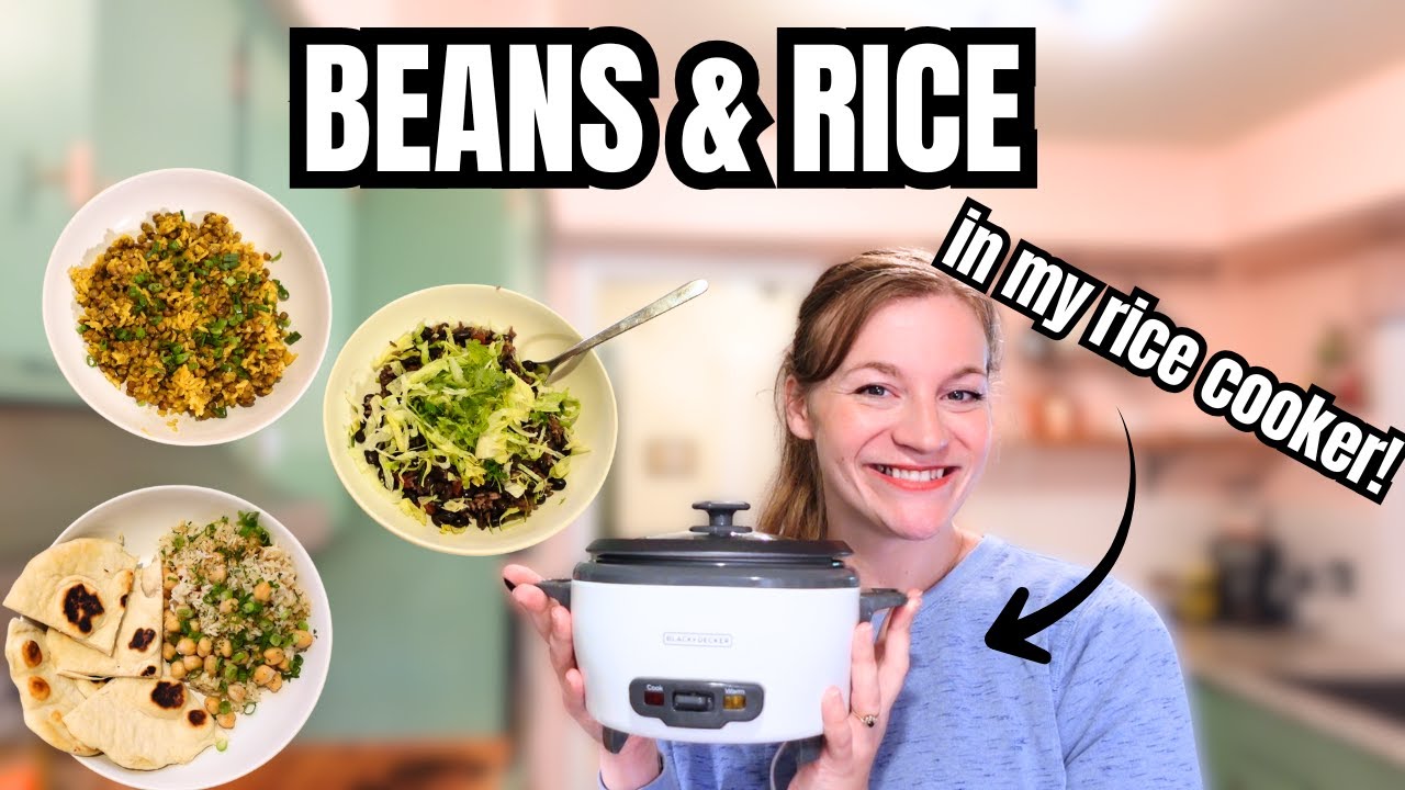 Rice Cooker Beans & Rice! Cheap Beans & Rice Meals 3 Ways!