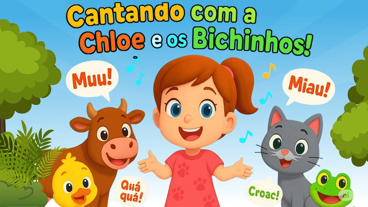 Cantando com a Chloe e os Bichinhos 🐮🐸 | Música Infantil Educativa para Crianças