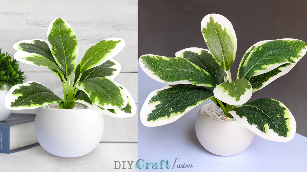 DIY Artificial Plant for Home Decoration | How to Make Fake Indoor Paper Plant