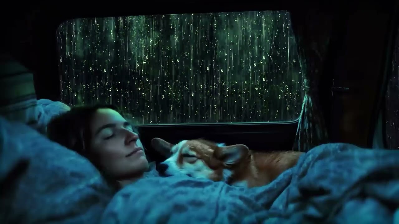Дождь и гроза в машине 🌧️ Успокаивающие звуки для избавления от бессонницы и глубокого сна