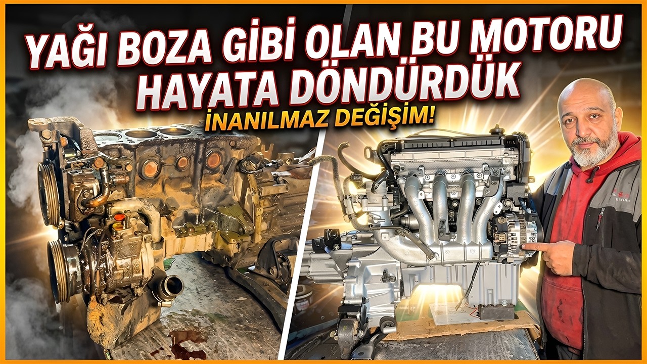 BU MOTOR NASIL BU HALE GELMİŞ DİYECEKSİNİZ! (Kia Rio 1.5 Motor Rektefiye)