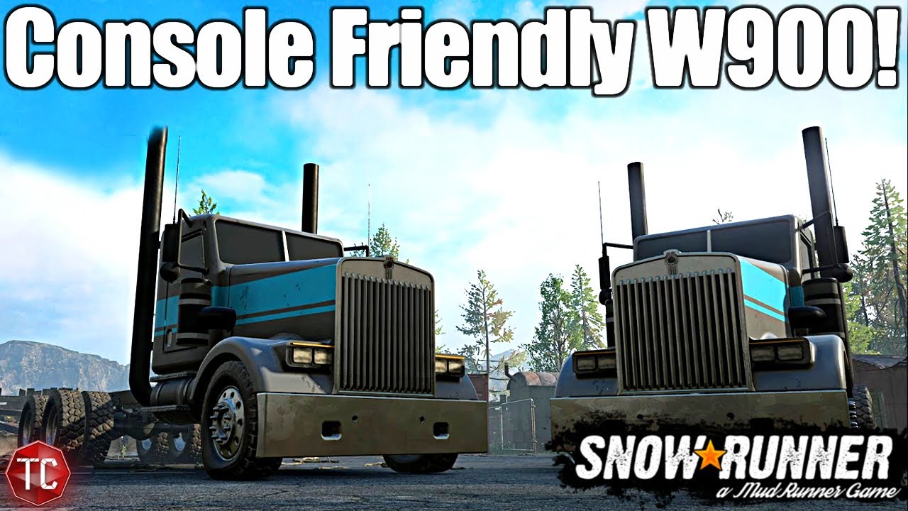 SnowRunner: CONSOLE FRIENDLY KENWORTH W900 with CUSTOM TRAILERS!
