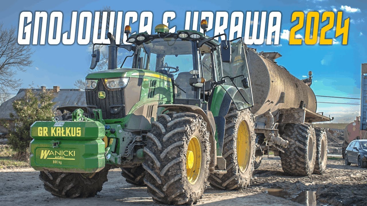 RYK JELENIA! 🔥✩ OPOROWA UPRAWA I GNOJOWICA W GR KAŁKUS!🔥✩ WIOSNA 2024 ✩ JOHNDEERE 7920 & 2X 6M175🔥✩
