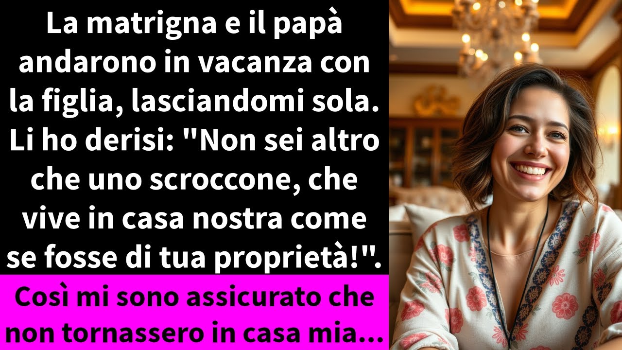 La matrigna e il papà andarono in vacanza con la figlia, lasciandomi sola. Li ho derisi: