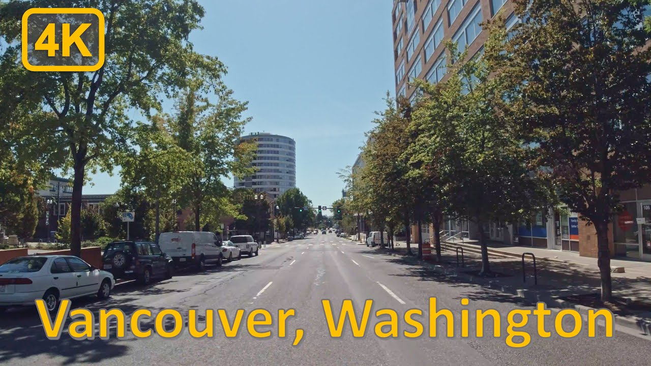 Driving in Downtown Vancouver, Washington - 4K60fps
