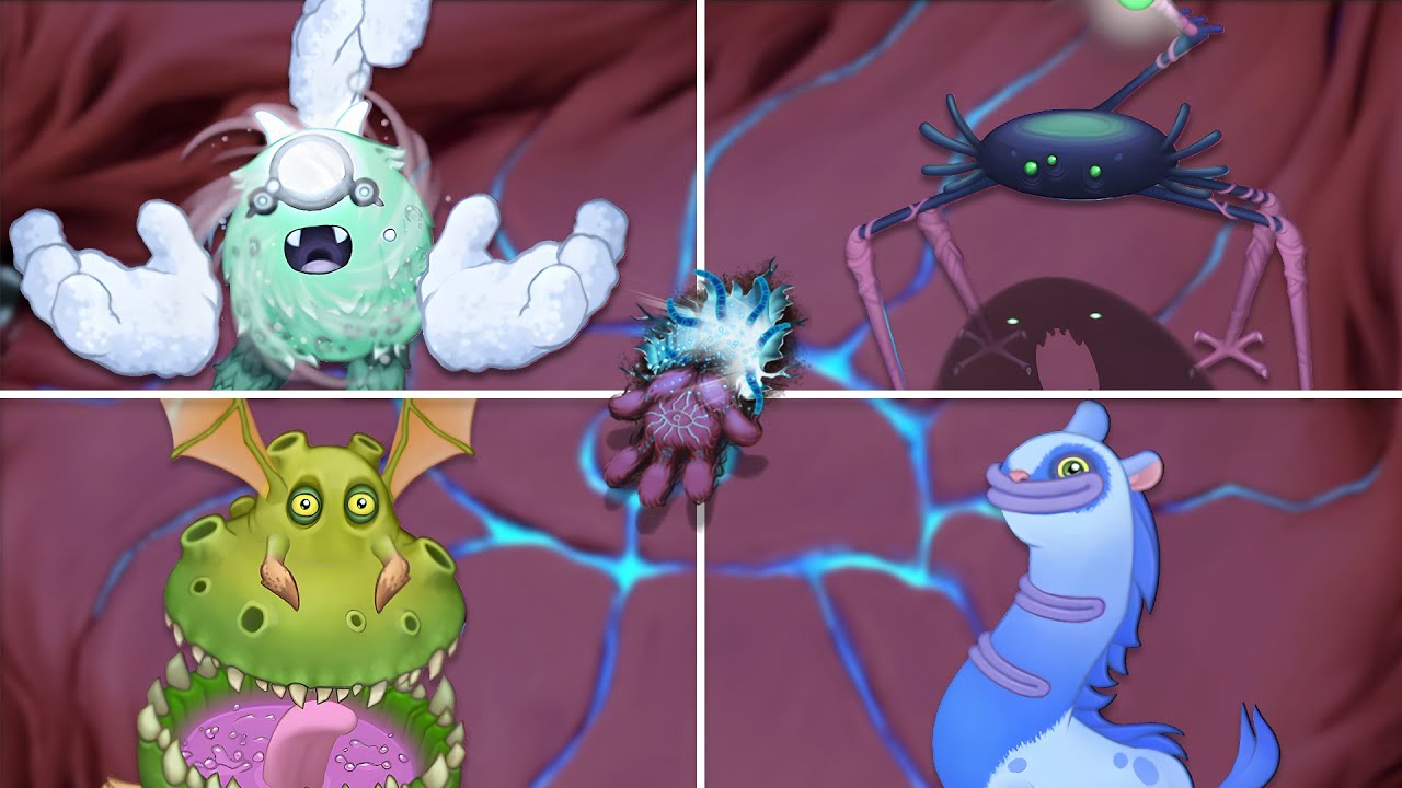 Остров теней — Все звуки и анимация монстров (Мои поющие монстры)