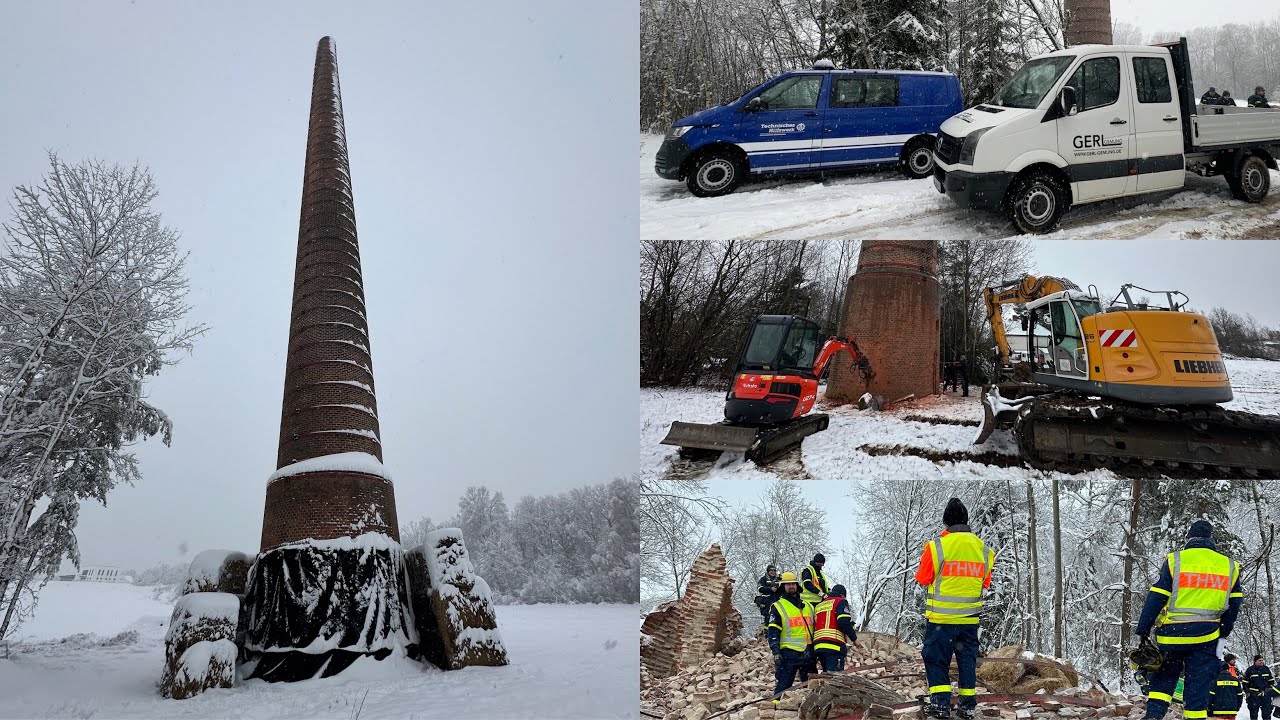 💣Sprengung Schornstein💥- Alteglofsheim 🏭