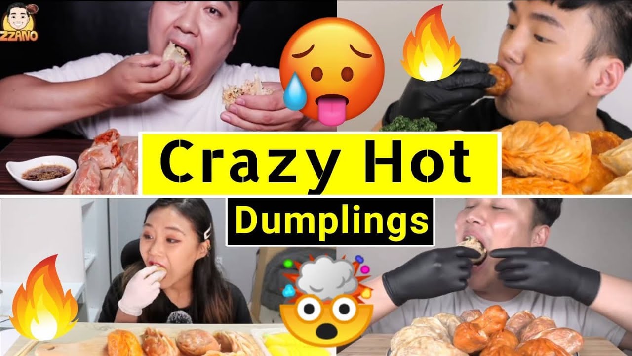 ASMR CRAZY 🔥HOT SPICIEST DUMPLINGS MUKBANGERS TRYING IN THE WORLD, BIG BITES EXTREME SPICY DUMPLINGS