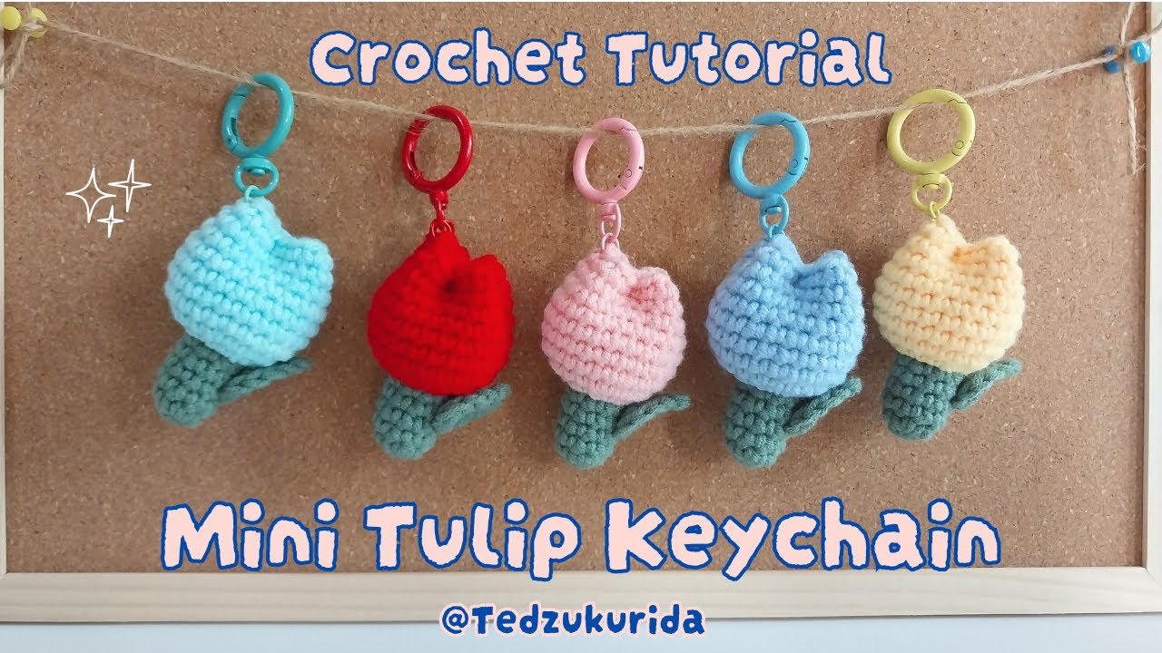 Mini Tulip Crochet Tutorial 🌷Beginners friendly | Tulip Rajut Mini