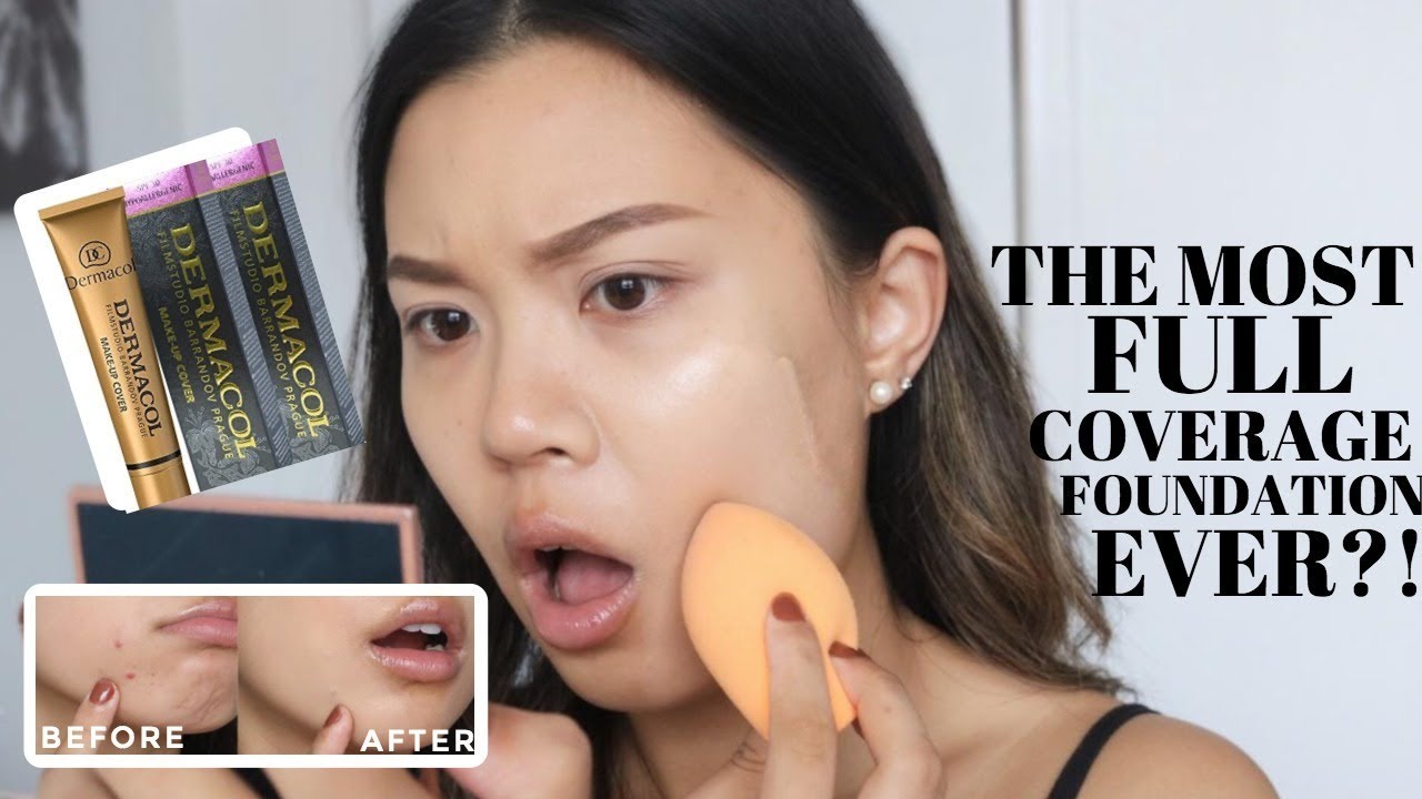 MOST FULL COVERAGE FOUNDATION EVER?! • Dermacol Makeup Cover - Review + Demo
