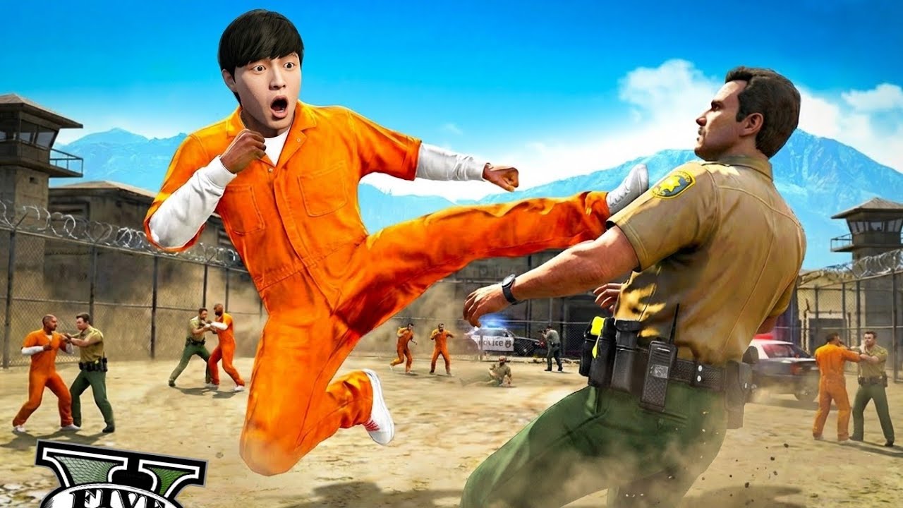 နင်ဂျာတစ်ယောက်အဖြစ် ထောင်ဖောက်ခဲ့တယ် | Prison Break as A Ninja in GTA V
