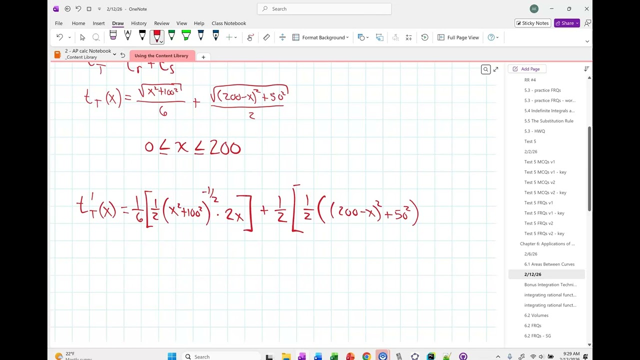 2/12/26 ap calc - 2nd hour