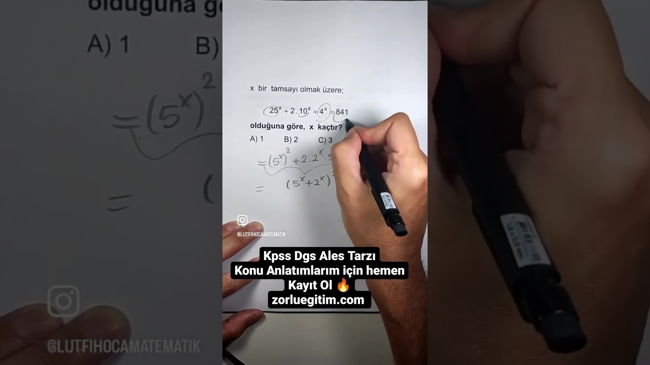 Ösym Tarzı Üslü Denklemler Sorusu🔥