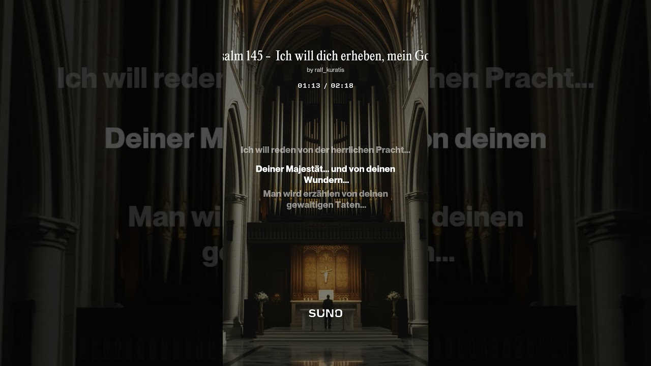 Psalm 145 - "Ich will dich erheben, mein Gott" (Gregorianische Choralinterpretation)