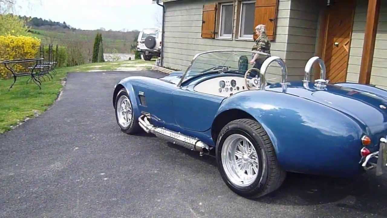 AC Cobra replica V8 edelbrock walkaround and start engine