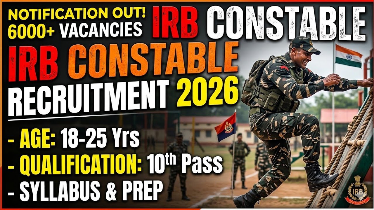 IRB CONSTABLE RECRUITMENT 2026 [[ INDIAN RESERVE BATTALION ( OTHER STATE) PHYSICAL/ EXAM ALL
