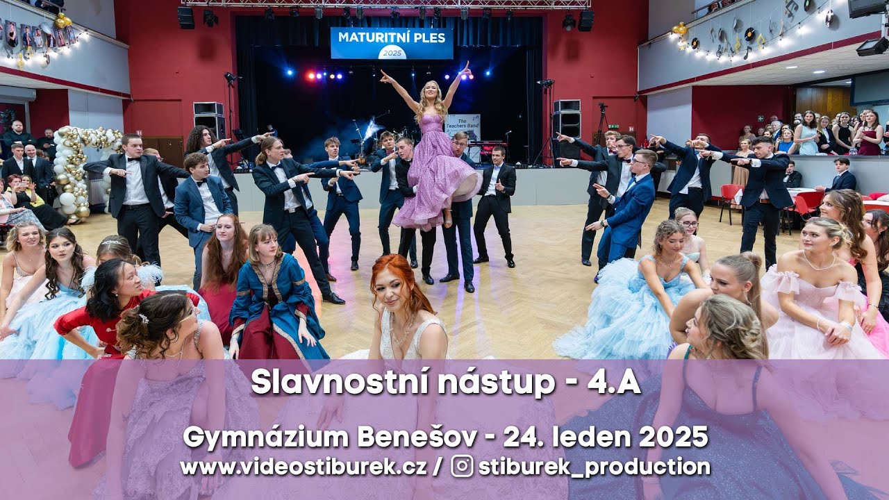 4.A / Slavnostní nástup / Gymnázium Benešov / 24.1.2025