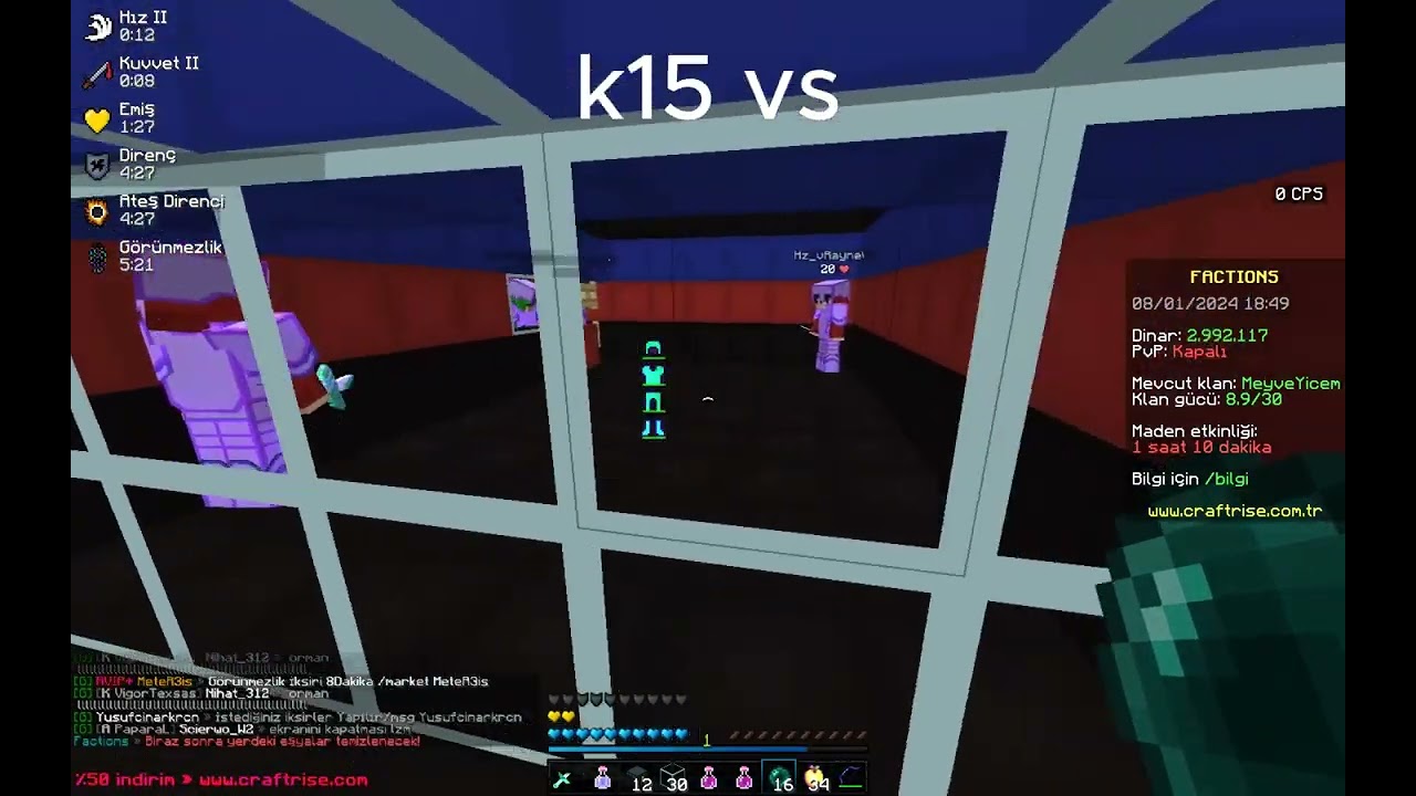 Craftrise faction k20 vs ler #craftrise #factions