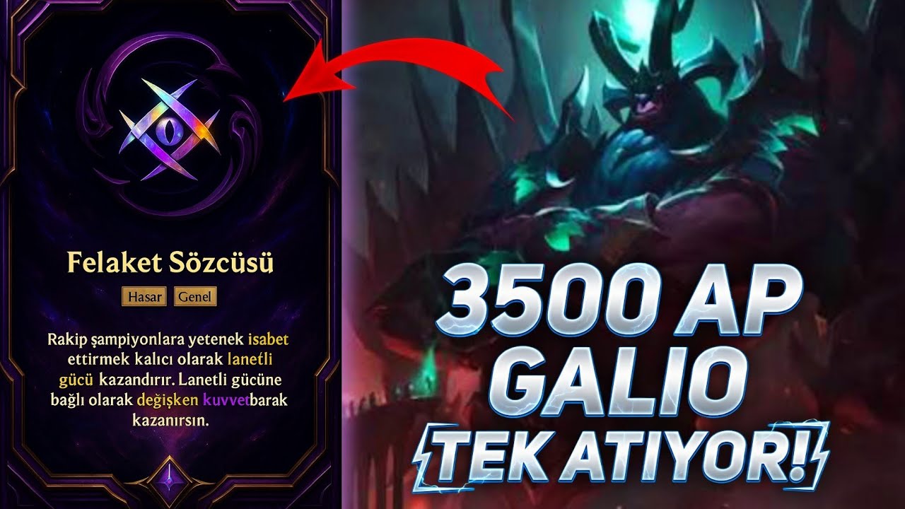 3500 AP KADİMLİ GALİO TEK ATIYOR! - LOL ARENA MODU