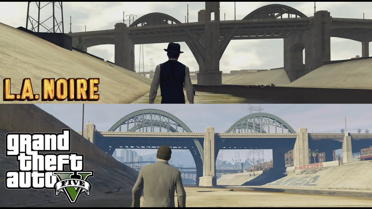 L.A. Noire vs GTA V Locations Comparison