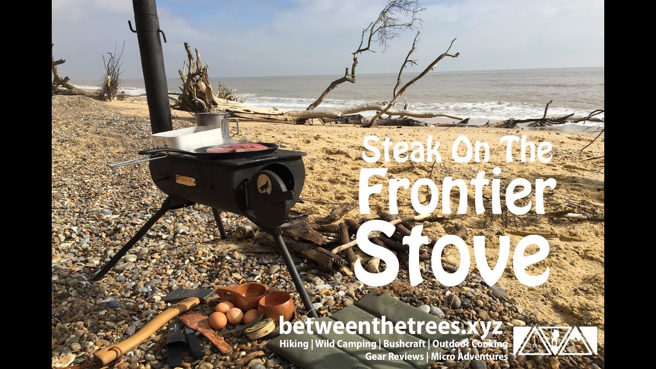 Steak on a Frontier Stove (Beach Cooking)