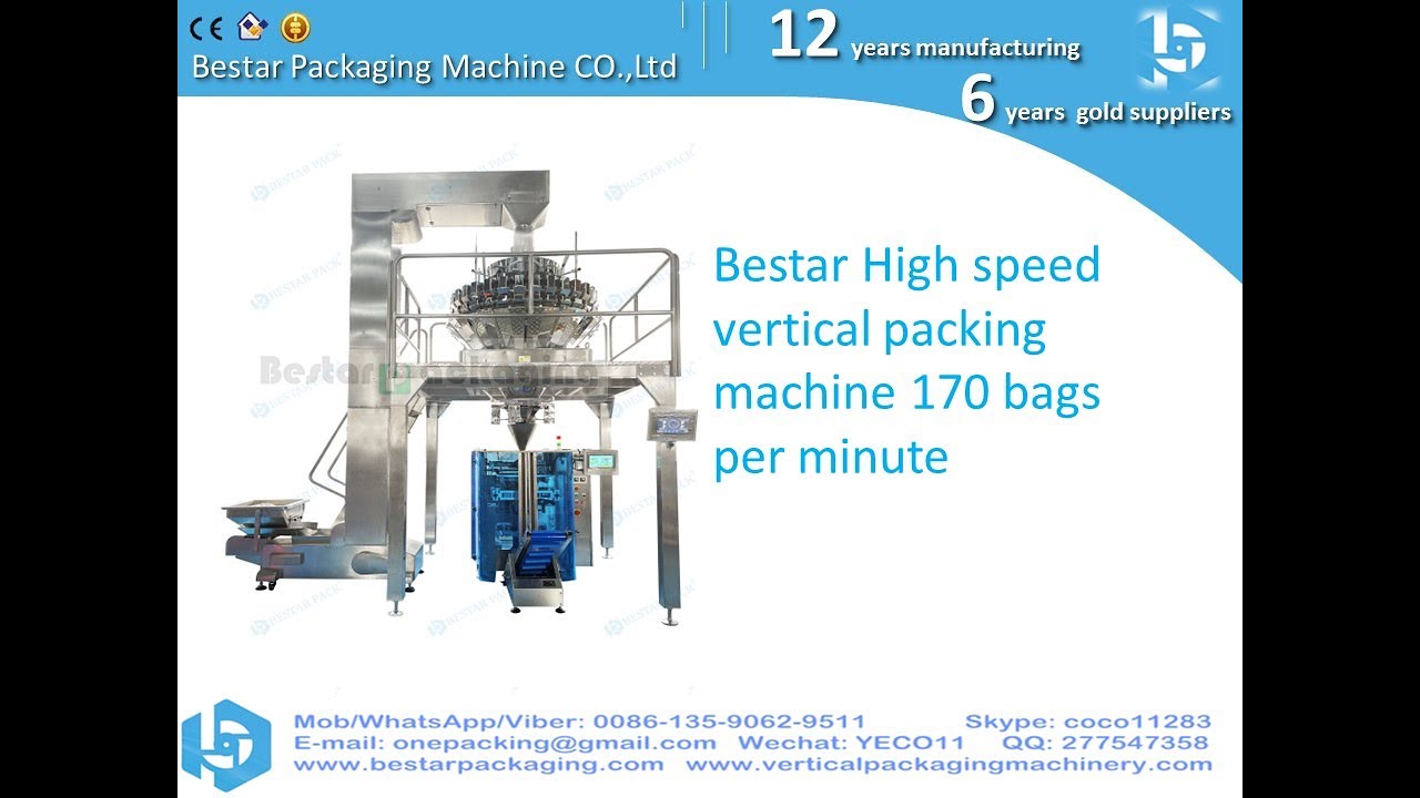 Bestar High speed vertical packing machine 170 bags per minute