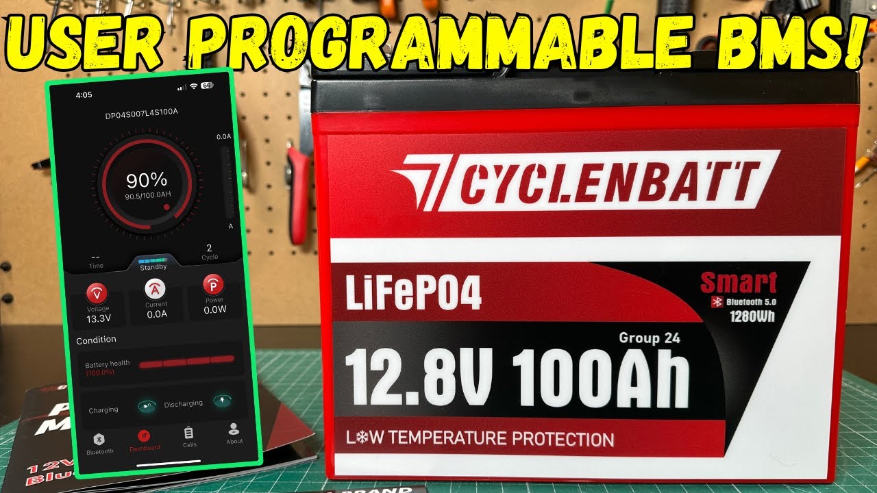 This Changes Everything!  NEW Cyclenbatt 12V LiFePO4 Smart Battery W/ User Programmable BMS