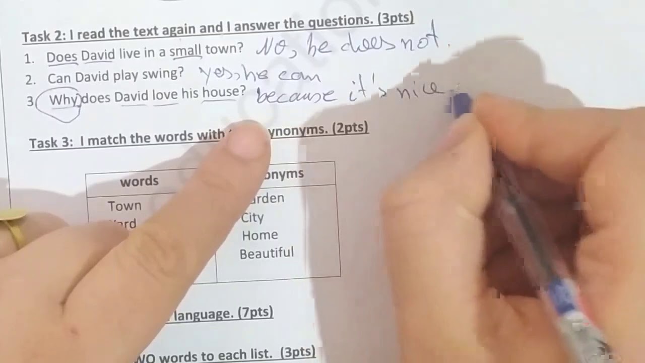 الثانية متوسط / اختبار الفصل1 المتوقع في الانجليزية 2021 حول المنزل