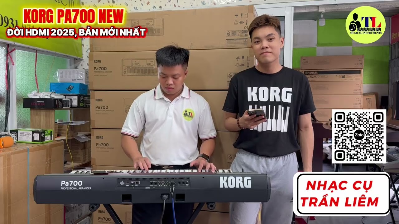 Đ&agrave;n Organ Korg Pa700 Mới 100%: &Acirc;m thanh hay, ph&iacute;m s&acirc;u, cảm ứng xịn. Mua ngay