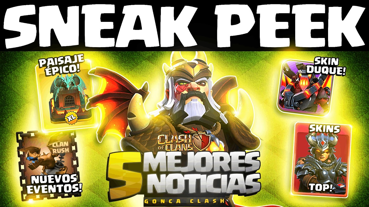 🚨 OFICIAL SNEAK PEEK: NUEVOS EVENTOS, SORTEO, SKINS DRAGÓN y TODO LO NUEVO de MARZO Clash of Clans