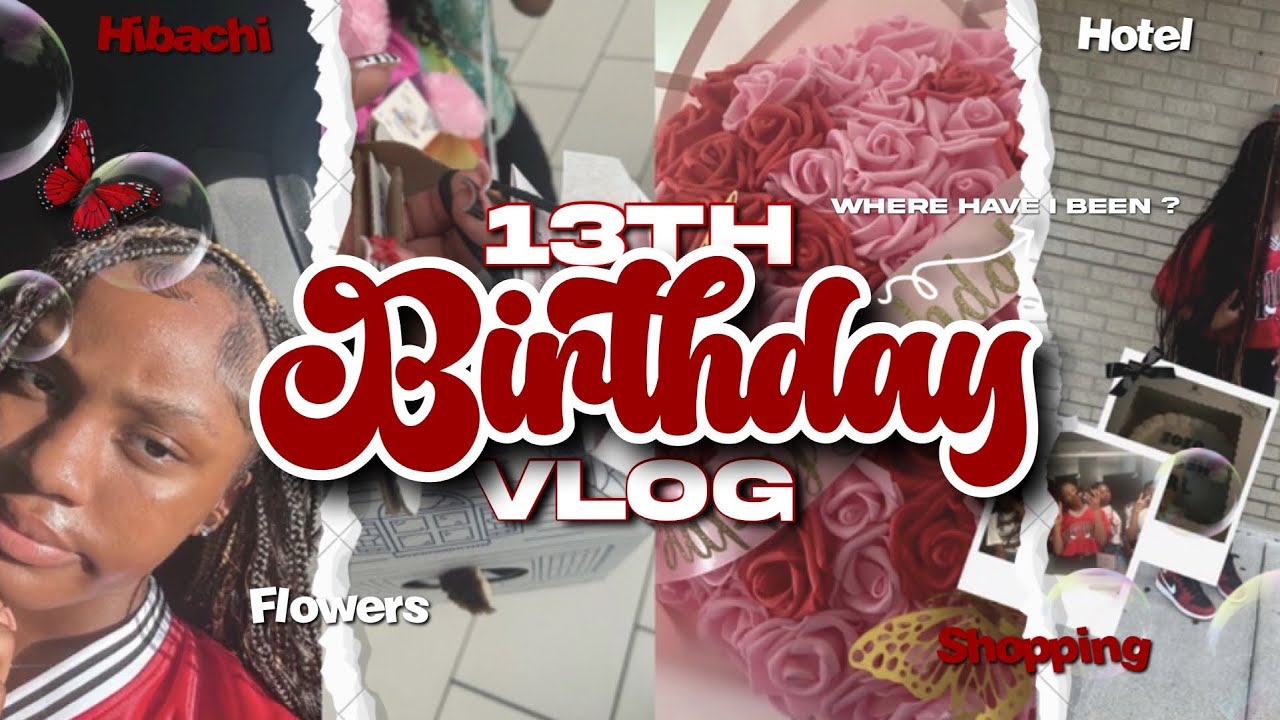 MY 13TH BIRTHDAY VLOG 🫧❤️‍🔥official teen, hibachi, sleepover & more|