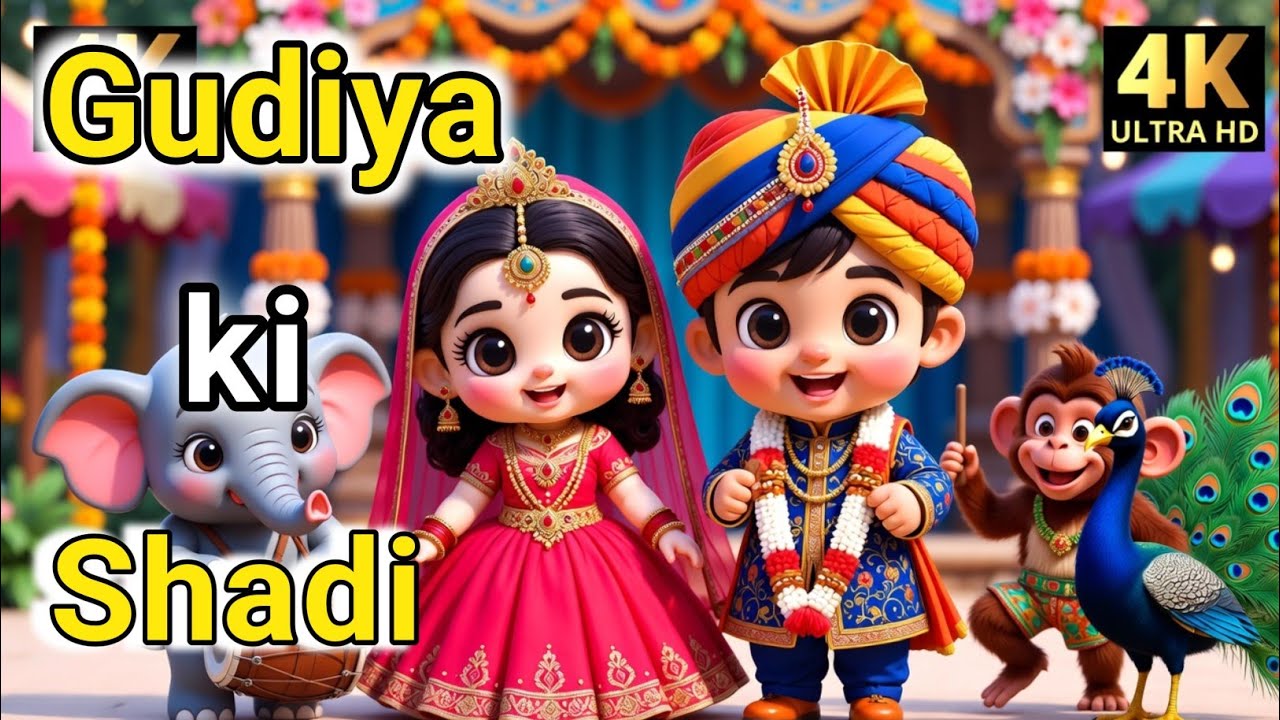 Gudiya Ki Shadi 👰🤵 | Hindi Kids Nursery Rhymes | Wedding Song for Children | Kajal Toons