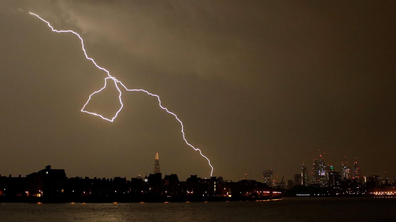 UK struck by lightning 20,000 times during overnight storm