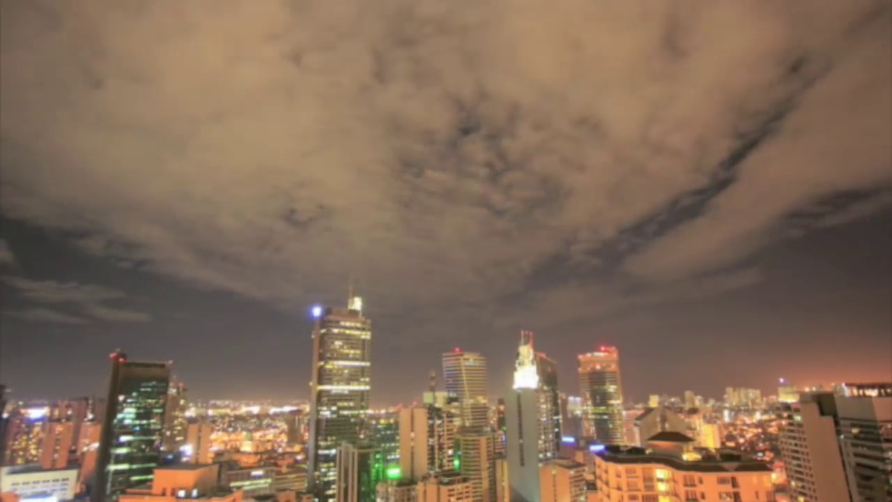 Manila Time Lapse - 24 Hours in 2 minutes (Philippines Sunset and Sunrise)