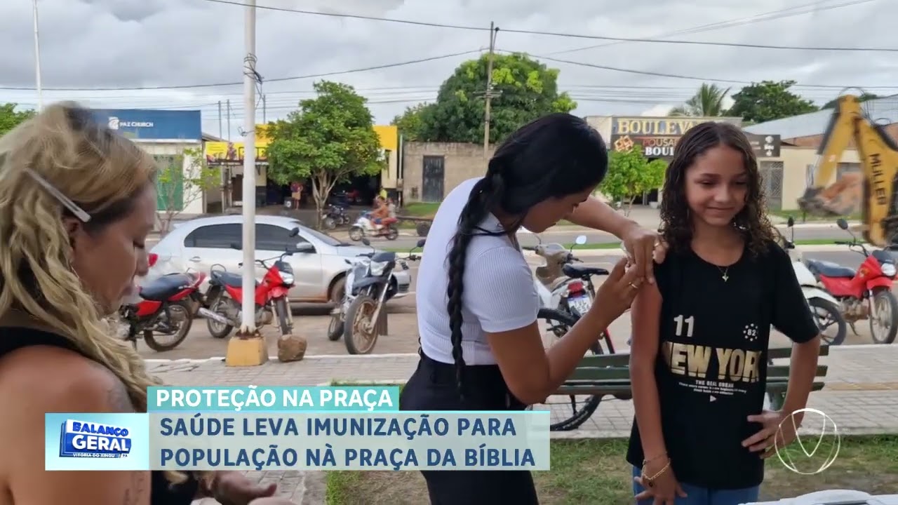 PROTEÇÃO NA PRAÇA: SAÚDE LEVA IMUNIZAÇÃO PARA POPULAÇÃO NÀ PRAÇA DA BÍBLIA