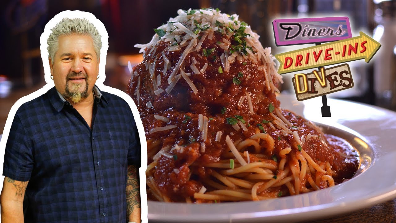 Guy Fieri Eats a 10-OZ. MEATBALL & Chicken Parm in Utah | Diners, Drive-Ins and Dives | Food Network