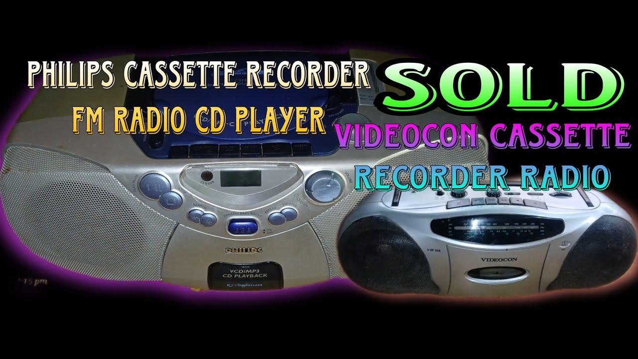 VIDEOCON TAPE RECORDER PHILIPS STEREO CASSETTE RECORDER AND RADIO 60 AUDIO CASSETTE SOLD GJ TO GJ 