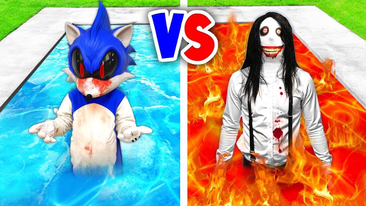 HEIßER JEFF THE KILLER vs KALTER SONIC.EXE Pool Challenge !