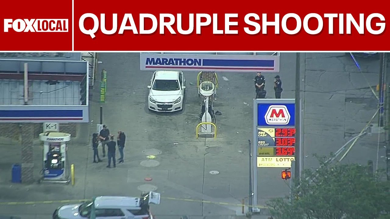 Gunman at large after fatal quadruple shooting at Detroit gas station
