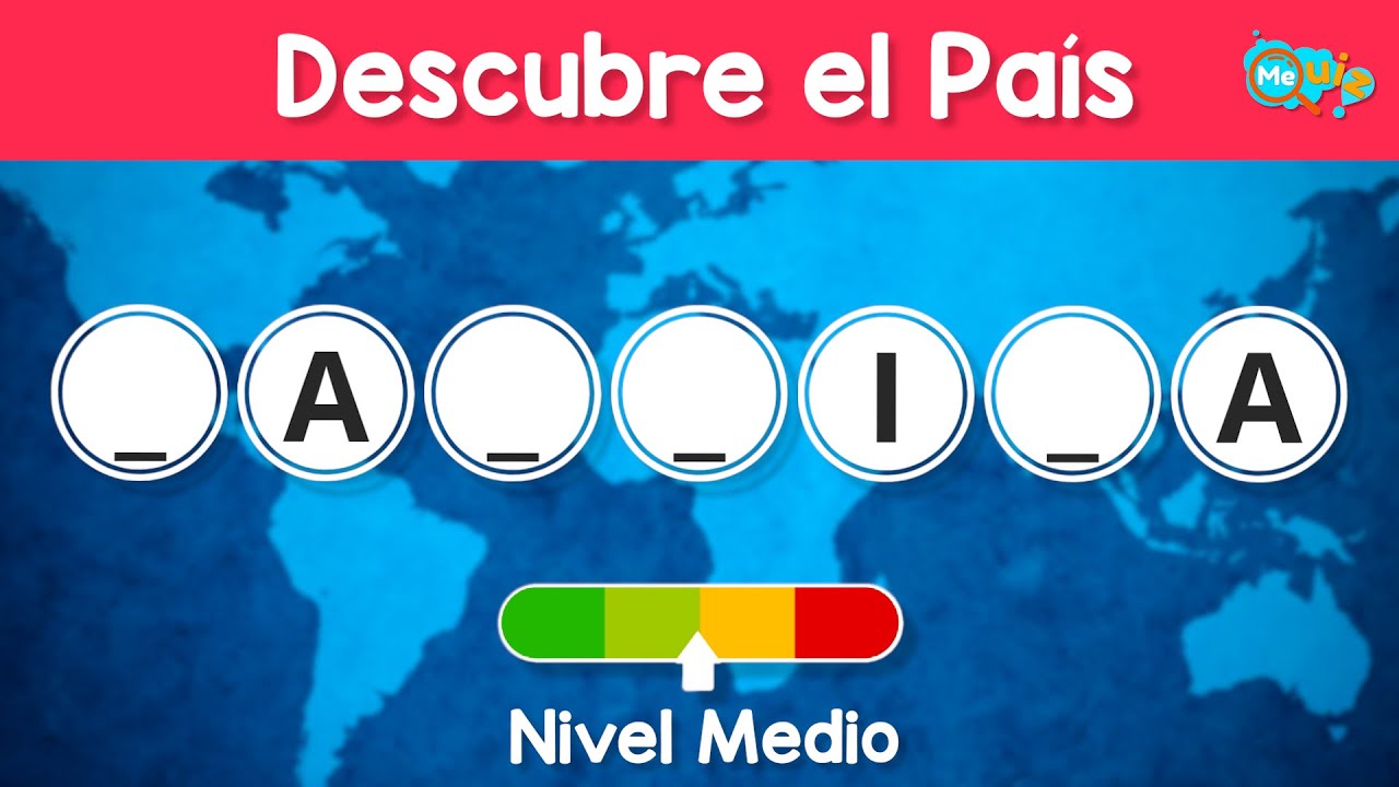 Completa el nombre del País 😮 Trivia para Ejercitar tu Cerebro (Nivel Medio)