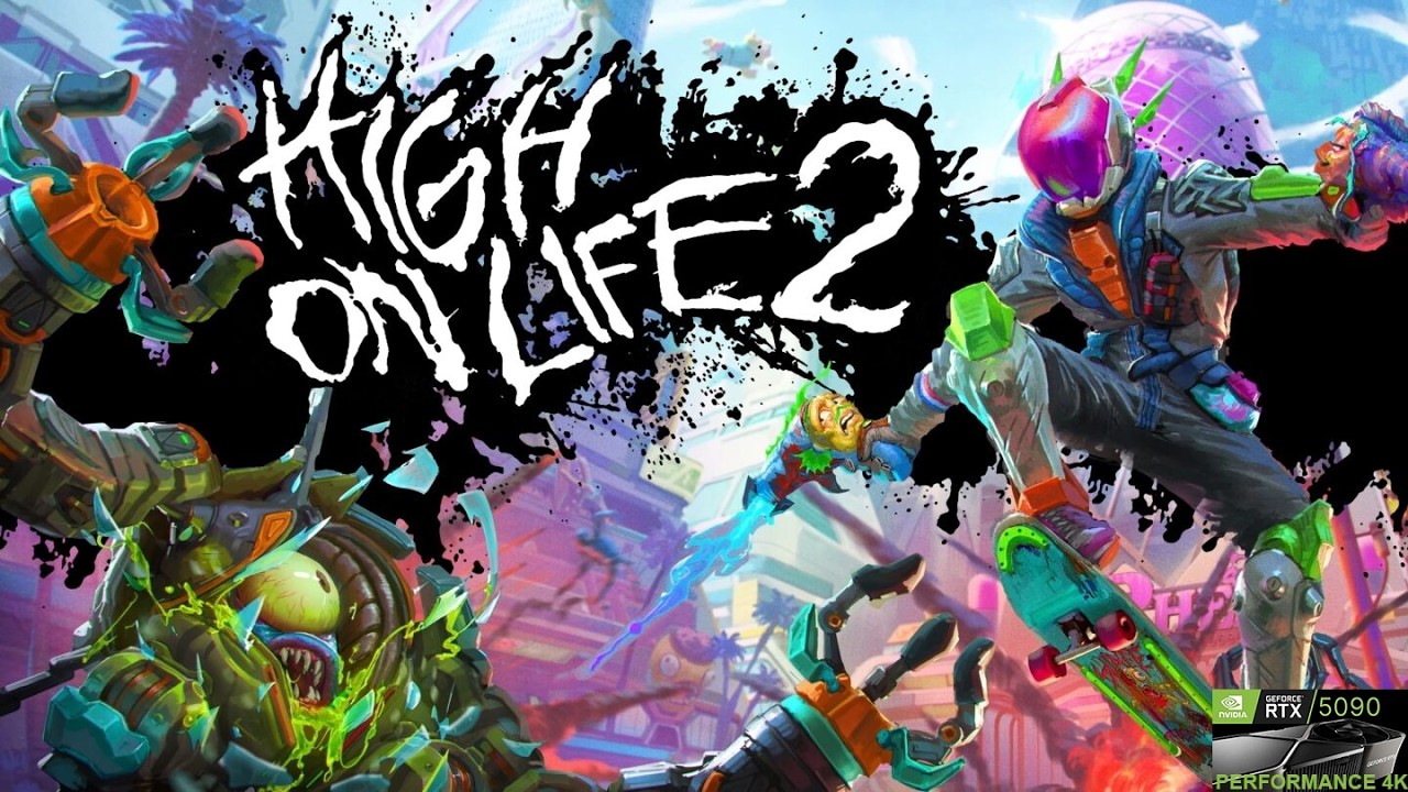 High on Life2 • RTX5090 • Ryzen 7 9800X3D • 4K • Максимальные настройки #highonlife2 #rtx5090