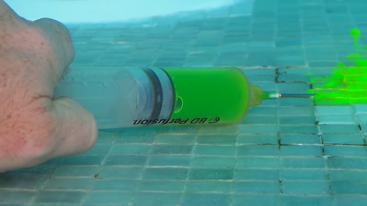 Pool leak found with dye