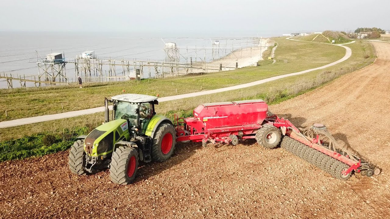 Semis d'Orge de printemps 2023 | Semoir Horsh de 12 m&egrave;tres ! Charente-Maritime