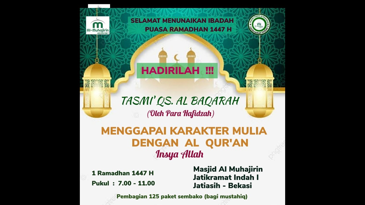 TASMI' SURAH AL BAQARAH (Bersama Para Hafidzah) - MTU Al Muhajirin Jatikramat Indah-1