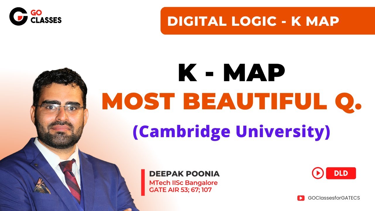 K Map - Most Beautiful Question | Cambridge University | Digital Logic