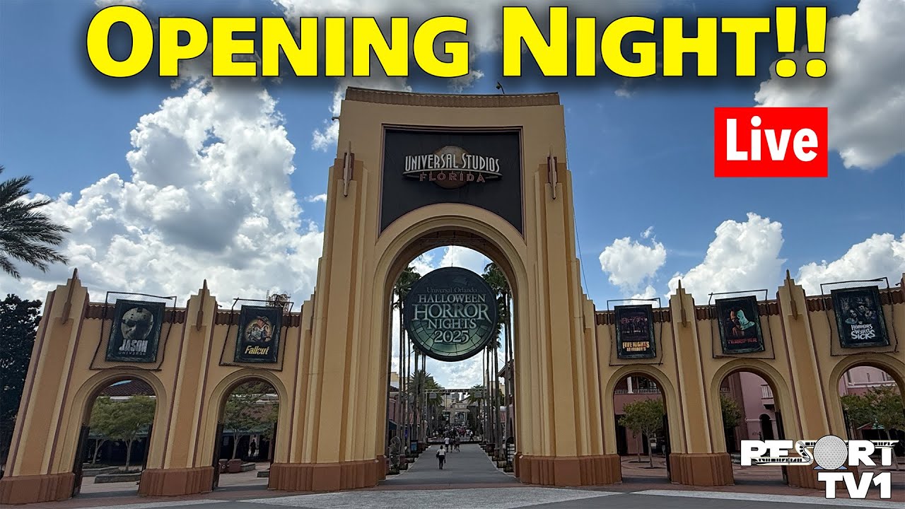 🔴Live: Halloween Horror Nights OPENING NIGHT 2025!!  - Universal Studios Florida - 8-29-25