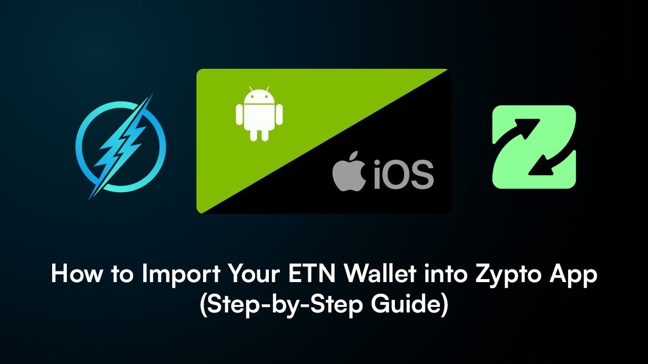 Import Your ETN Wallet into Zypto (Using Private Key from Electroneum App)